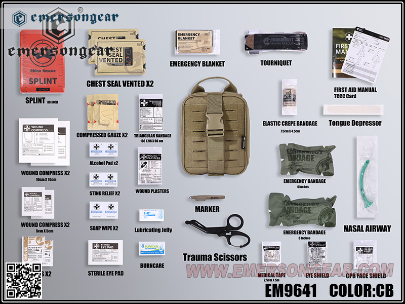 Emersongear Military Style Rescue Pack Set(27 in 1)